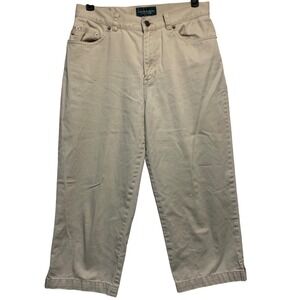 Lauren Jeans Co Ralph‎ Lauren preppy Crop Pants 6P Khaki High Rise minimalist